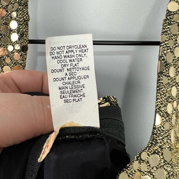 Vintage Gold Sequined Flirtations By Alfred Angelo Mini Party Dress - Picture 11 of 11